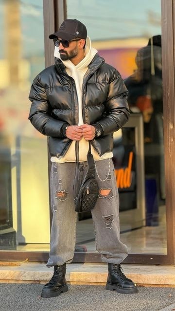 استایل پاییزی مردانه با هودی